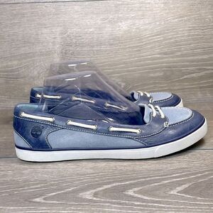 Timberland Earthkeepers Women’s Size 9.5M Slip On Navy Blue Light Blue Boat Shoe